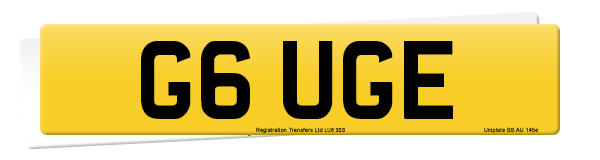 Registration number G6 UGE
